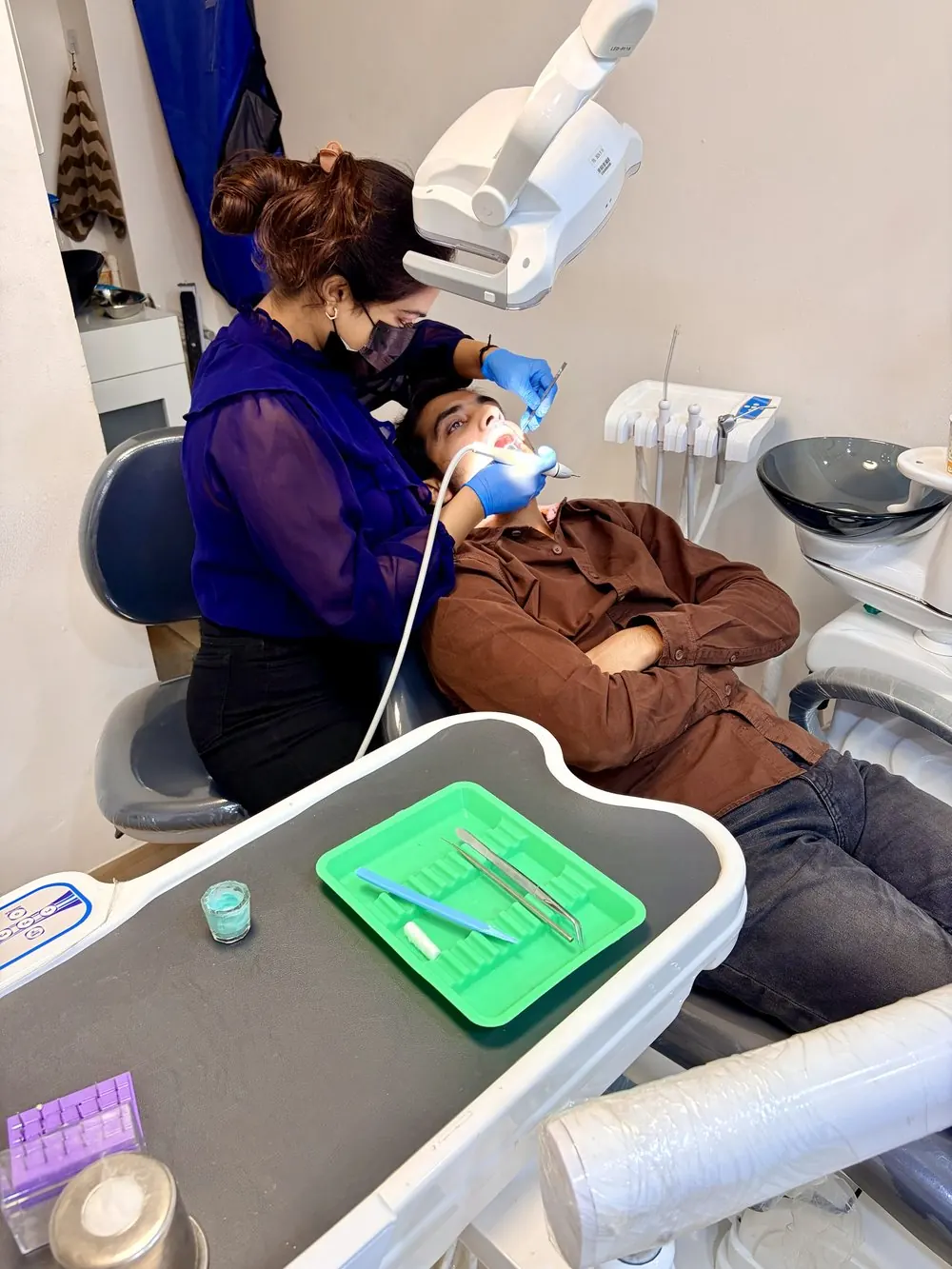 Root canal treatment in progress at Ekdant Dental Clinic